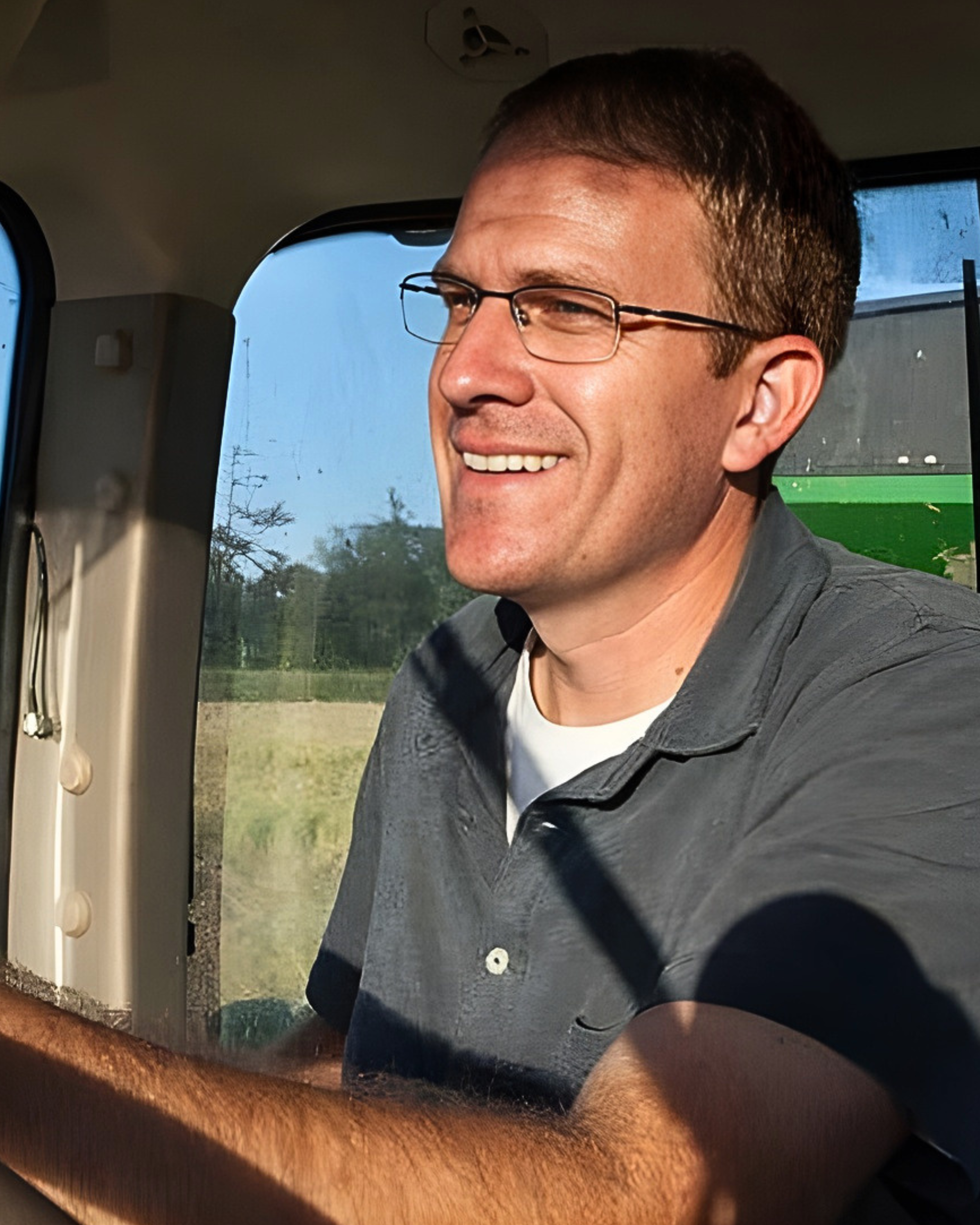 Mark Isbell on the farm